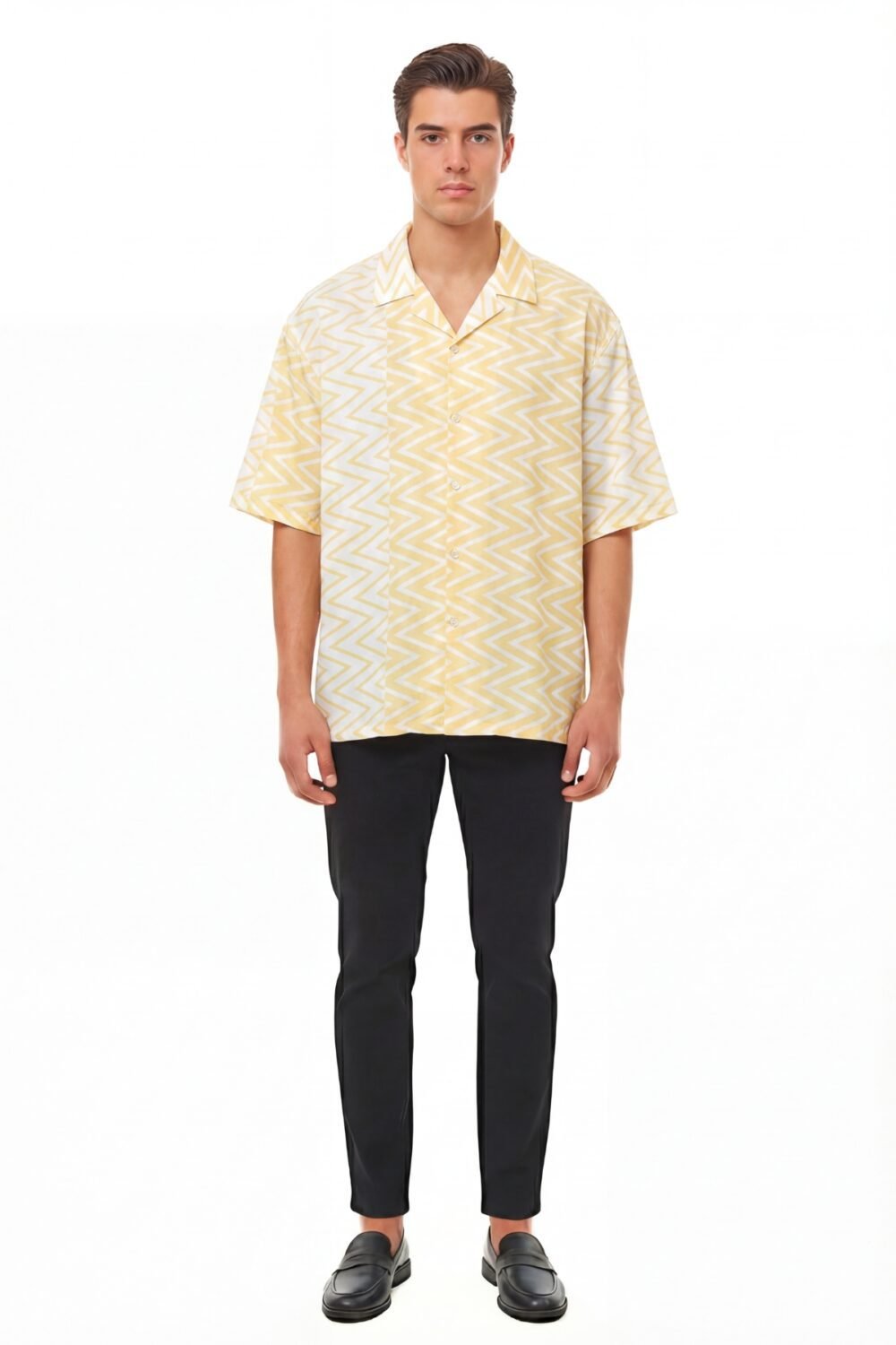 KINETIC ZIGZAG GRAPHIC OVERSIZED SHIRT