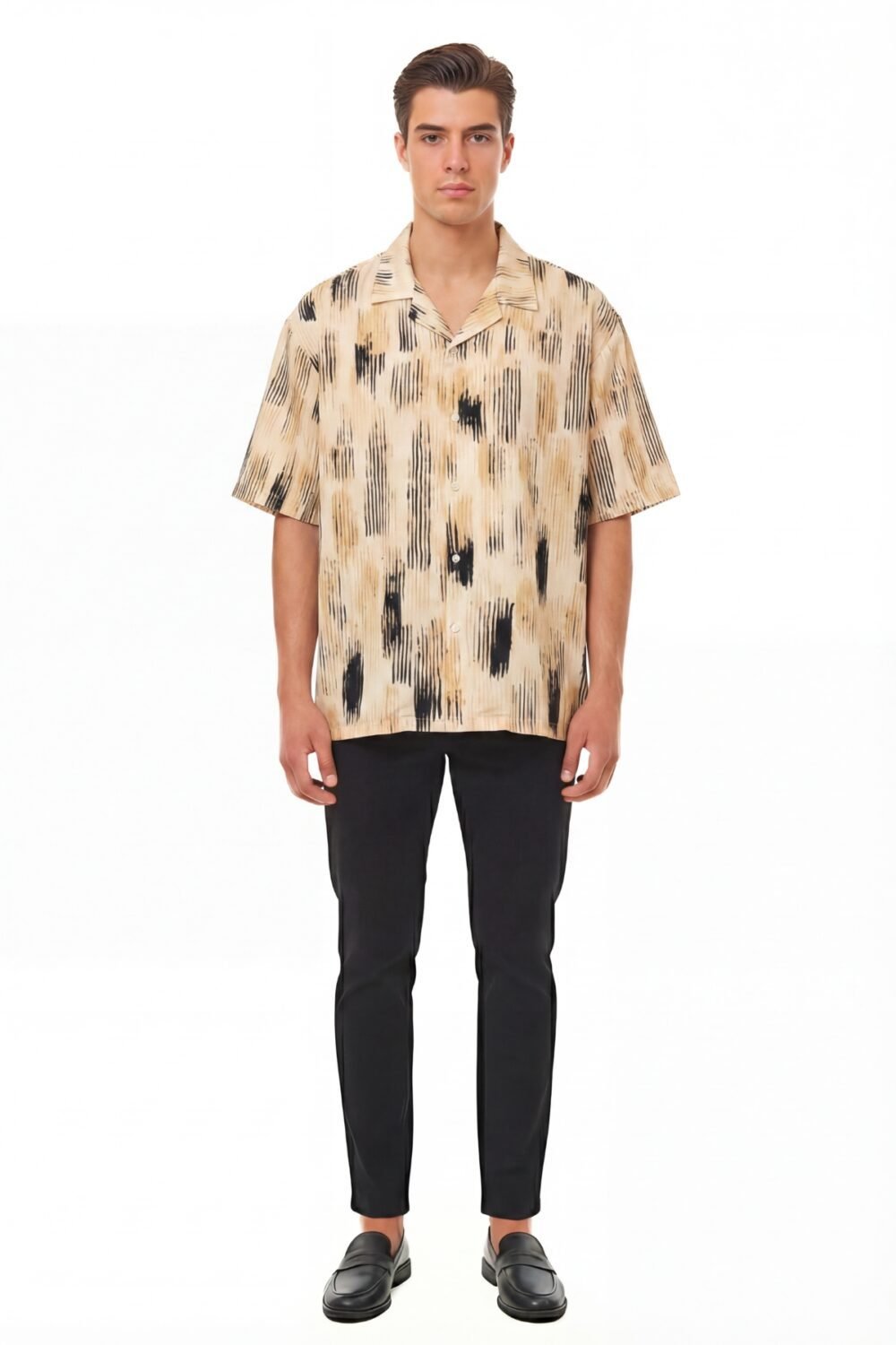 OCHRE TRIBAL RHYTHM OVERSIZED SHIRT