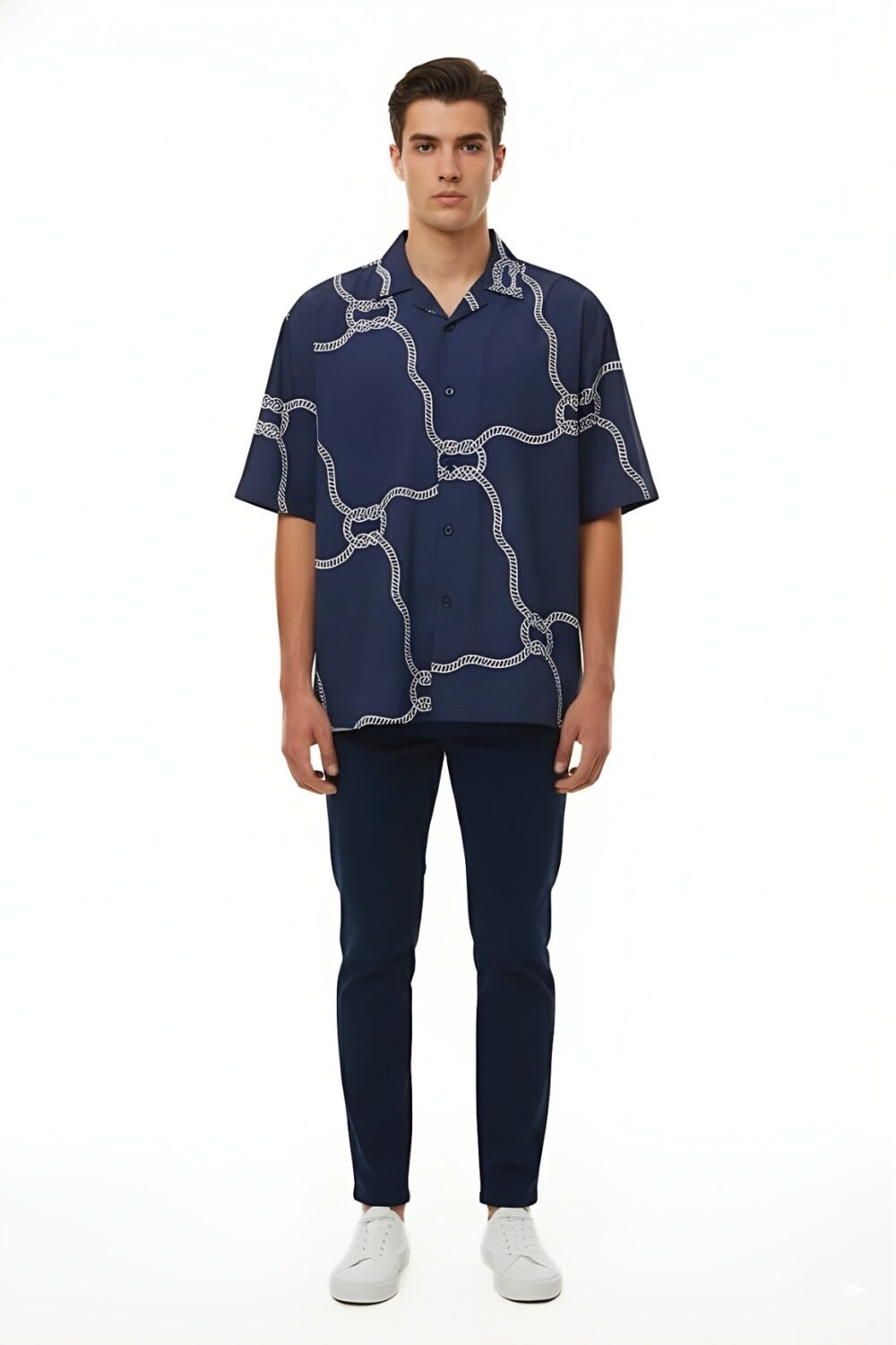 NAUTICAL ROPE KNOT OVERSIZED SHIRT