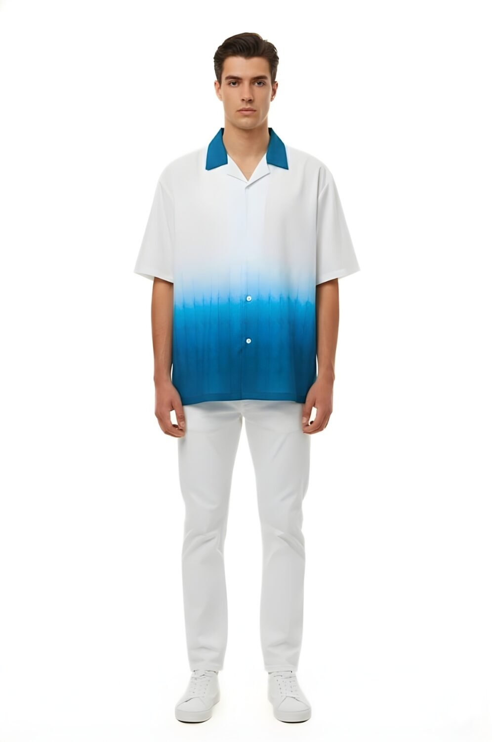 OCEAN OMBRE DIP-DYE OVERSIZED SHIRT