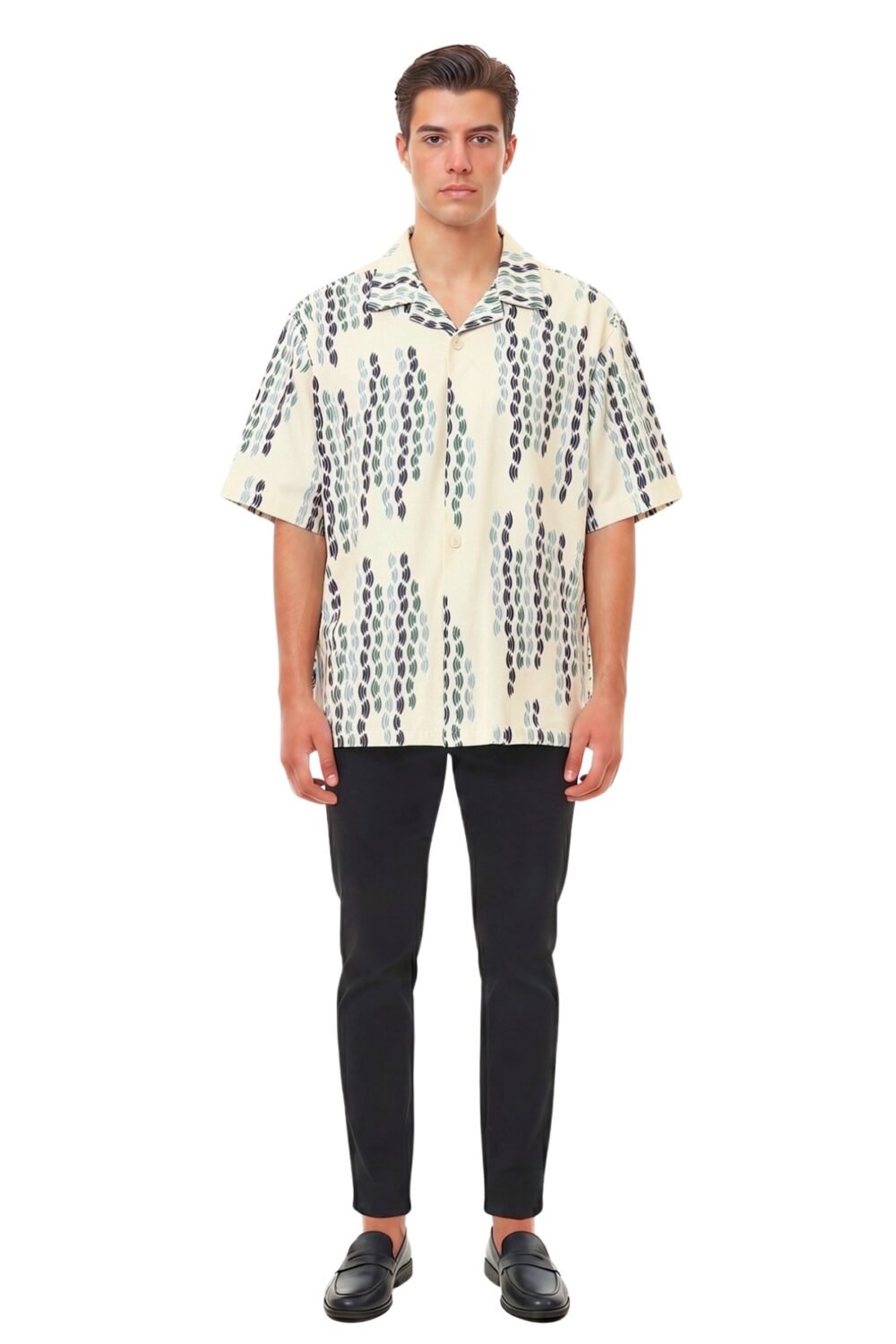 ABSTRACT WAVE DASH OVERSIZED SHIRT