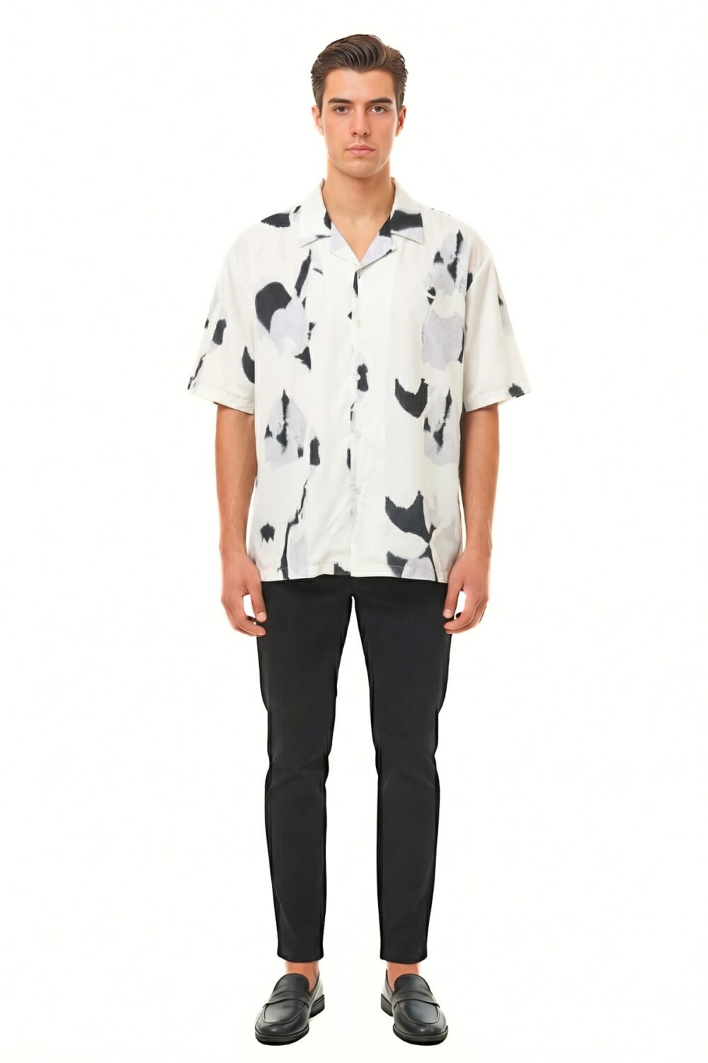 ABSTRACT INK WASH OVERSIZED SHIRT