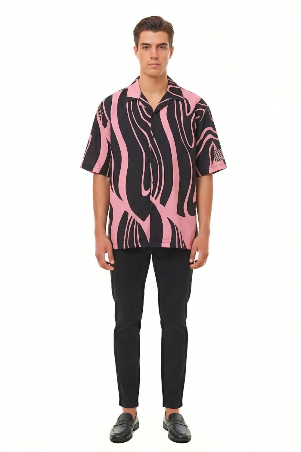 PINK PSYCHEDELIC WAVE OVERSIZED SHIRT