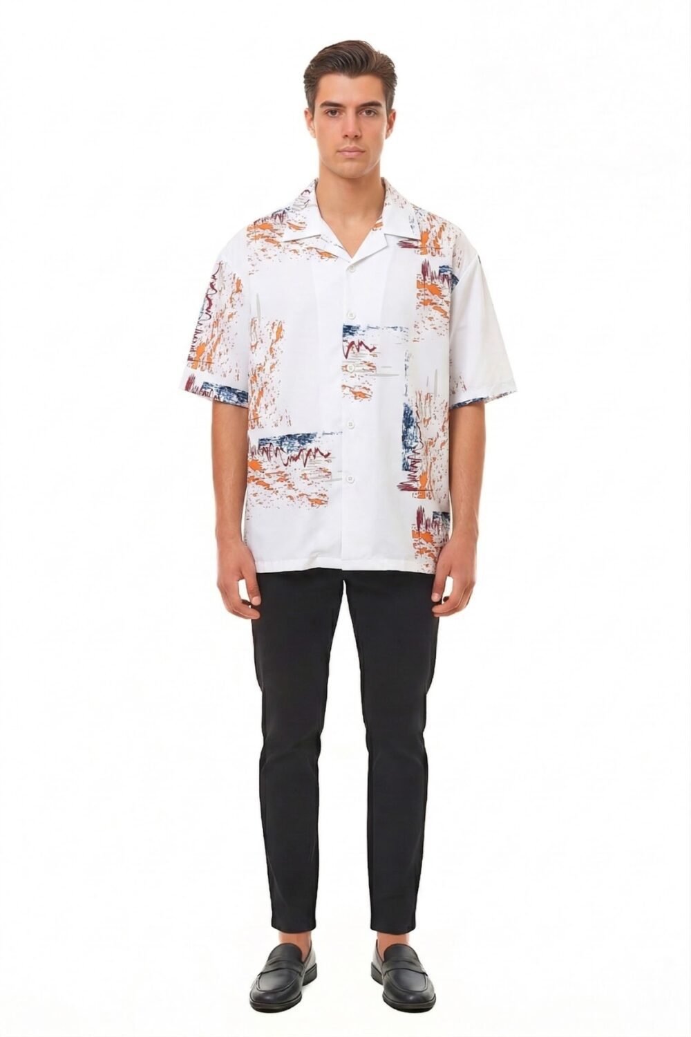 ABSTRACT SOUNDWAVE OVERSIZED SHIRT