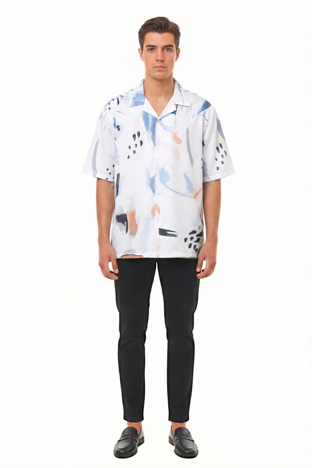 PASTEL WATERCOLOR ABSTRACT OVERSIZED SHIRT