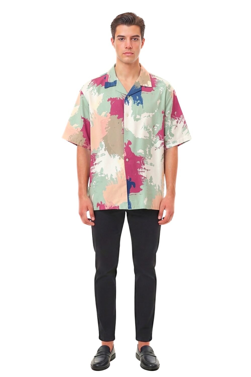 PASTEL PAINTERLY SPLASH OVERSIZED SHIRT