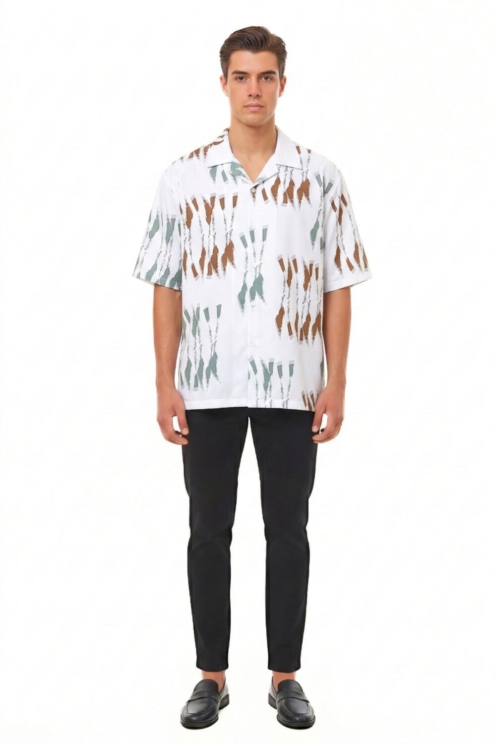 EARTHY VERTICAL STAMP OVERSIZED SHIRT