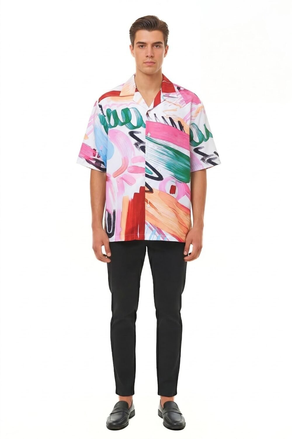 VIBRANT MULTICOLOR PAINTERLY SHIRT